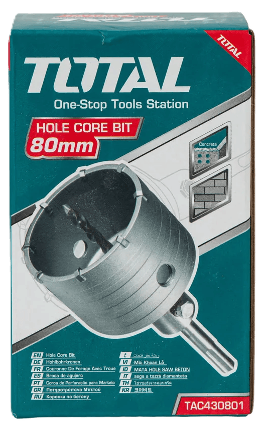 Total Tools kruna za bušenje 80mm